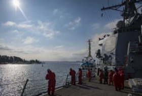 Ракетный эсминец USS «Porter» ВМС США прибыл с визитом в Хельсинки