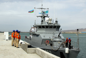 Военный корабль Казахстана прибыл в Баку (ВИДЕО)
