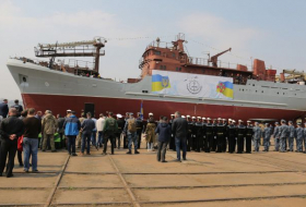 В Киеве спустили на воду разведывательный корабль для ВМС
