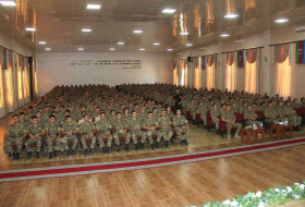 В воинской части Азербайджанской Армии проведено мероприятие в связи с принятием на службу молодых офицеров
