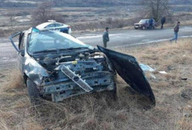 Армянский оккупант совершил ДТП в Карабахе