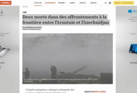 Французский портал L’Express написал о военной провокации, совершенной Арменией в Товузе