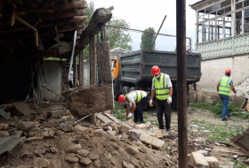 Начаты ремонт и восстановление домов, пострадавших в результате армянской провокации в Товузе