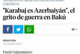 «La Vanguardia»: Боевой клич в Баку: «Карабах – это Азербайджан!»