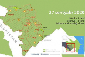 Освобожденные Азербайджанской Армией от оккупации населенные пункты на интерактивной карте – ВИДЕО