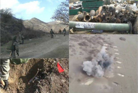 Российские военные уничтожили еще 100 взрывоопасных предметов в Карабахе 