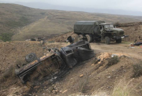 МО Азербайджана: Уничтожена очередная военная колонна противника
