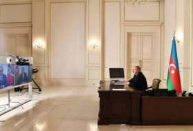 Президент Азербайджана Ильхам Алиев и Президент России Владимир Путин встретились в формате видеоконференции