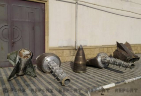 В Баку демонстрируются обломки ракет «Искандер» - ФОТО
