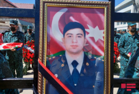 В Товузе похоронен офицер, погибший в результате инцидента на границе -ФОТО