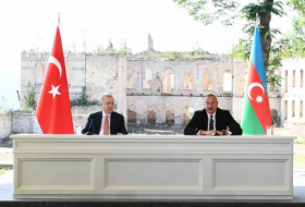 Ильхам Алиев и Реджеп Тайип Эрдоган выступили с совместными заявлениями для прессы - ВИДЕО