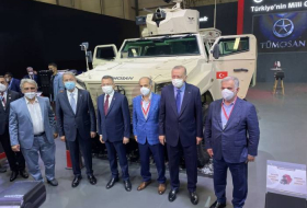 Эрдоган на выставке IDEF-2021 проявил особый интерес к отечественному броневику производства TÜMOSAN - Фото