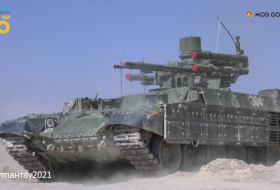 «Терминаторы» прикрыли бронетехнику на учениях в Казахстане - Видео