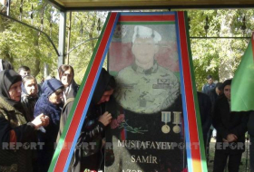 В Хачмазе почтена память шехида Отечественной войны Самира Мустафаева - Фото