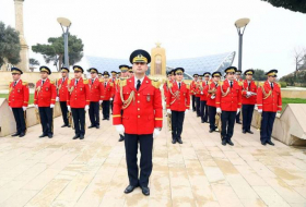 Военный оркестр Азербайджанского высшего военного училища имени Гейдара Алиева отправился в Турцию - Видео