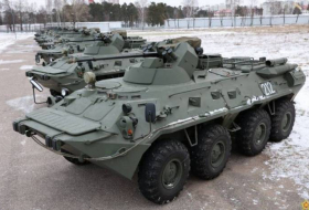 Белорусские мотострелки получили новые российские бронетранспортёры БТР-82А