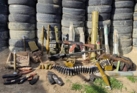 В Ходжавенде обнаружены брошенные армянами боеприпасы