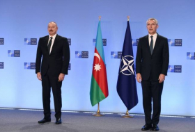 В Брюсселе состоялась встреча между Президентом Азербайджана Ильхамом Алиевым и генсеком НАТО Йенсом Столтенбергом - Фото