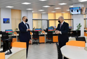 Президент Ильхам Алиев ознакомился с новым зданием АЗЕРТАДЖ - Видео