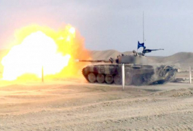 В Азербайджанской Армии проводятся состязания «Лучший танковый экипаж» - Видео