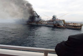 В сети появились первые фото подбитого крейсера «Москва»