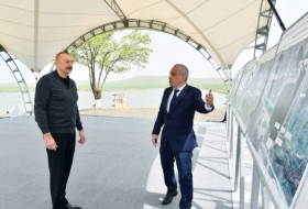 Ильхам Алиев ознакомился с ремонтно-восстановительными работами на Кёнделенчайском водохранилище