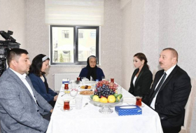 Президент и первая леди приняли участие в открытии нового жилого комплекса для семей шехидов и инвалидов войны - Обновлено