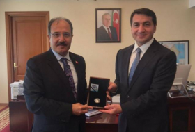 Посол Турции в Азербайджане встретился с Хикметом Гаджиевым
