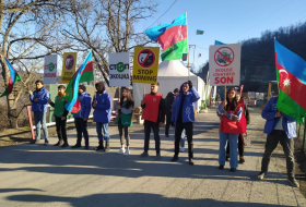 Акция протеста на дороге Лачин-Ханкенди длится 108-й день