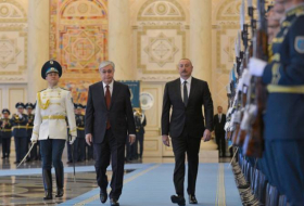 В Астане состоялась церемония официальной встречи Президента Азербайджана - Видео