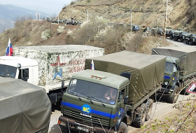 По Лачинской дороге беспрепятственно проехали автомобили РМК с армянскими жителями Карабаха на борту