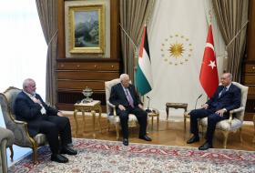 Президент Турции провел переговоры с главой Палестины и лидером ХАМАС