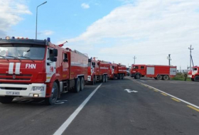 15 пожарных автомобилей специального назначения выехали в Ханкенди 