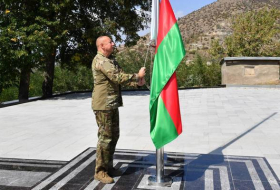 Ильхам Алиев поднял Государственный флаг Азербайджанской Республики в городе Ходжавенд