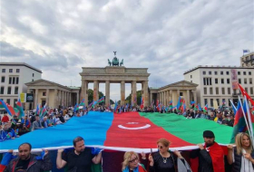 Проживающие в Германии азербайджанцы проводят мирную акцию протеста