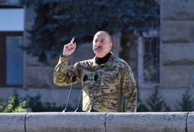 Президент: Я никогда не сомневался, что этот день наступит и в городе Ханкенди пройдет военный парад под Флагом Азербайджана