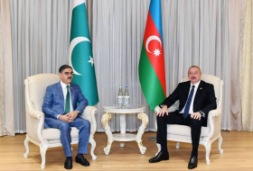 В Ташкенте состоялась встреча Президента Ильхама Алиева с премьер-министром переходного правительства Пакистана