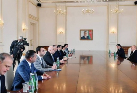 Президент Ильхам Алиев принял спикера парламента Грузии