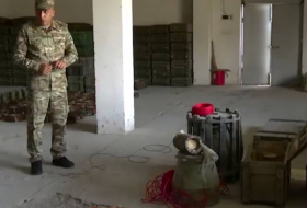 На военном складе на освобожденных территориях Азербайджана обнаружены инженерные боеприпасы кустарного производства