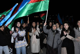 В Баку проходит шествие в поддержку президента Ильхама Алиева