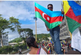В Новой Каледонии на акции протеста против французского неоколониализма поднят азербайджанский флаг