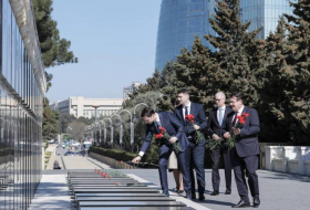 Румынская делегация посетила Аллею шехидов в Баку