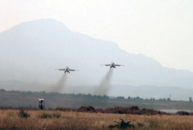 В Нахчыване прошли учебно-тренировочные полеты штурмовых самолетов(ВИДЕО)