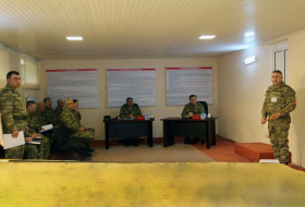 В ходе учений Азербайджанской Армии были выполнены действия на макете местности (ФОТО)