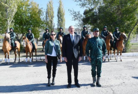 Ильхам Алиев и Мехрибан Алиева приняли участие в открытии нового комплекса воинской части ГПС в Губадлы - Обновлено